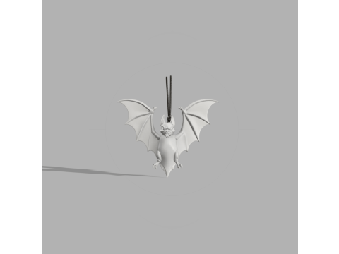 Hanging Bat Ornament - Spooky Miniature 3D 打印模型