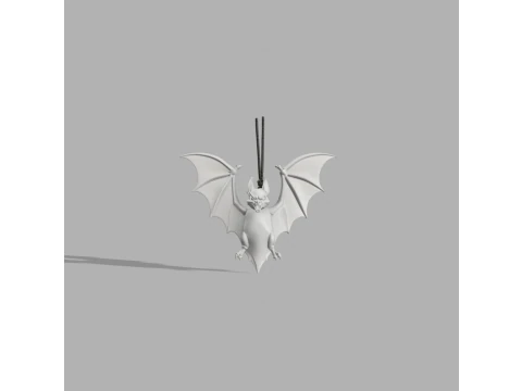 Hanging Bat Ornament - Spooky Miniature 3D Print Model