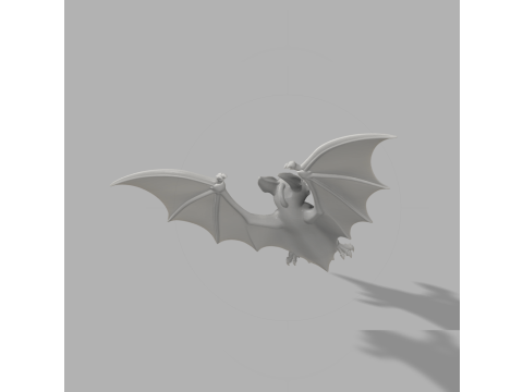 Hanging Bat Ornament - Spooky Miniature 3D 打印模型