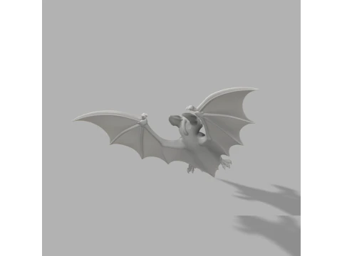 Hanging Bat Ornament - Spooky Miniature 3D Print Model