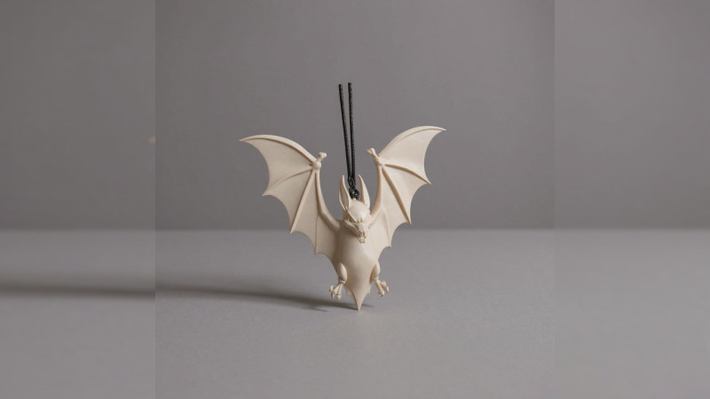 Hanging Bat Ornament - Spooky Miniature 3D 打印模型 .c4d .max .obj .3ds .fbx .stl .blend 