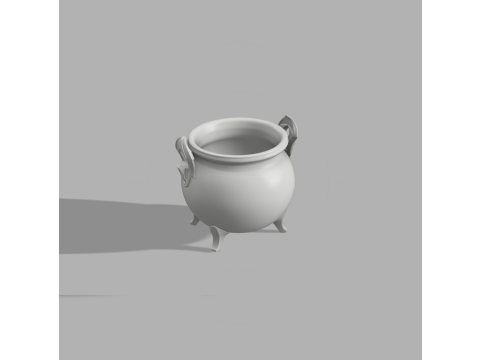 Witch Horned Cauldron - Mystic Candle Holder 3D Print Model