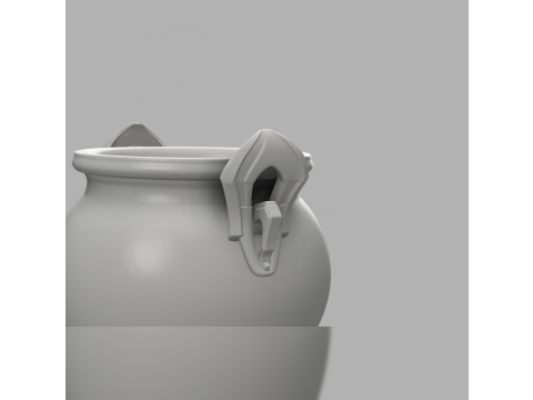 Witch Horned Cauldron - Mystic Candle Holder 3D Print Model