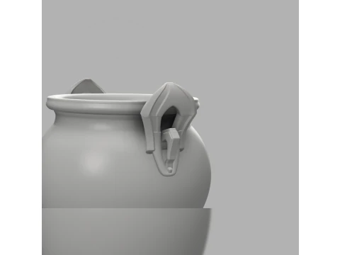 Witch Horned Cauldron - Mystic Candle Holder 3D Print Model