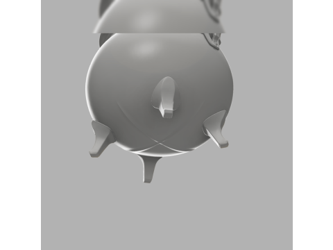 Witch Horned Cauldron - Mystic Candle Holder 3D Print Model