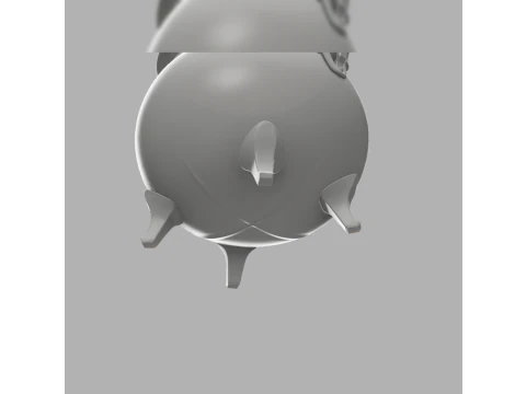 Witch Horned Cauldron - Mystic Candle Holder 3D Print Model