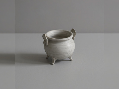 Witch Horned Cauldron - Mystic Candle Holder 3D 프린트 모델