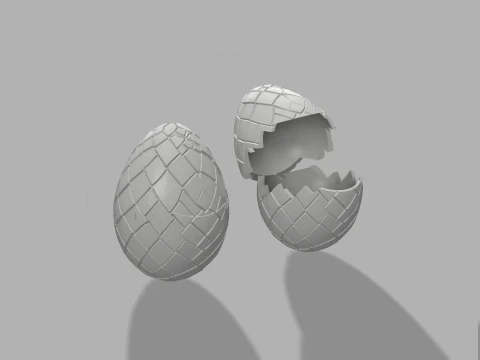 Dragon Egg Container - Fantasy Halloween Box 3D Print Model