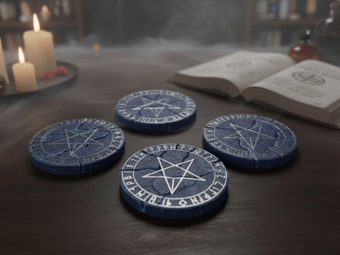 Mystic Rune Coasters - Fantasy Drink Set 4 Pack 3D 打印模型