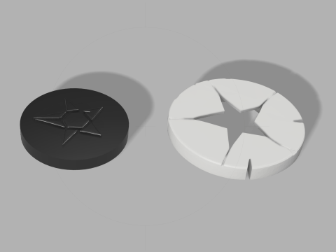Mystic Rune Coasters - Fantasy Drink Set 4 Pack 3D Druckmodell