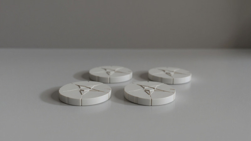Mystic Rune Coasters - Fantasy Drink Set 4 Pack 3D Druckmodell .c4d .max .obj .3ds .fbx .stl .blend