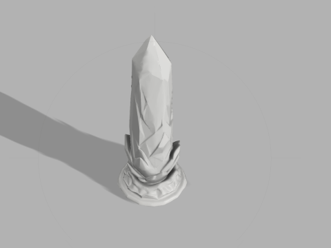 Crystal Obelisk - Fantasy Tabletop Decor Piece Model Cetak 3D