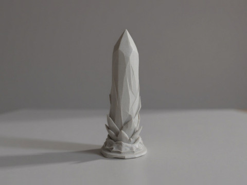 Crystal Obelisk - Fantasy Tabletop Decor Piece 3D 프린트 모델