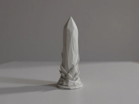 Obelisco di cristallo - Pezzo decorativo da tavolo fantasy Modello di stampa 3D