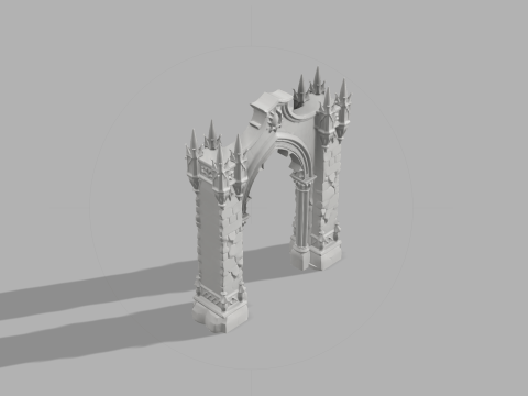 Gothic Arch Gate - Medieval Halloween Decor 3D प्रिंट मॉडल