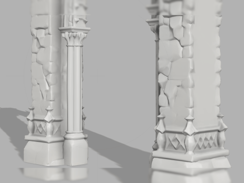Gothic Arch Gate - Medieval Halloween Decor 3D प्रिंट मॉडल