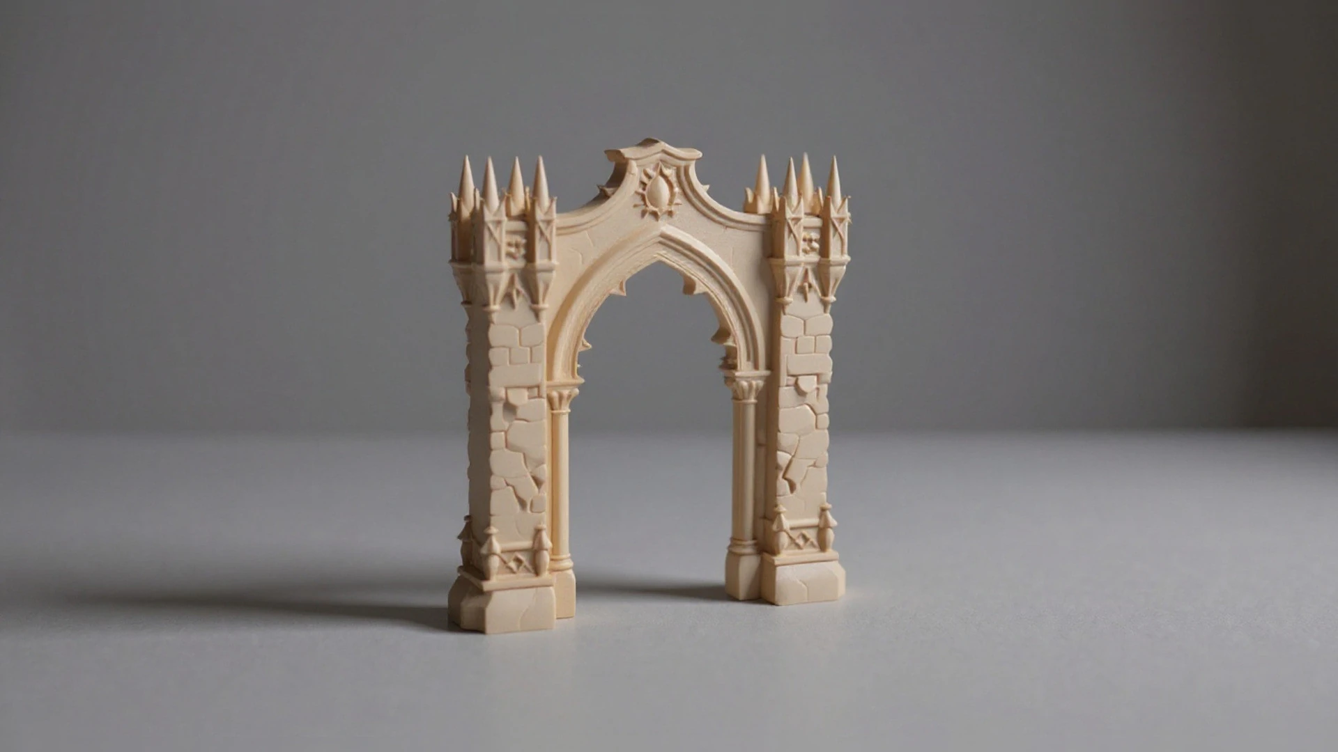 Gothic Arch Gate - Medieval Halloween Decor 3D Print Model .c4d .max .obj .3ds .fbx .stl .blend 
