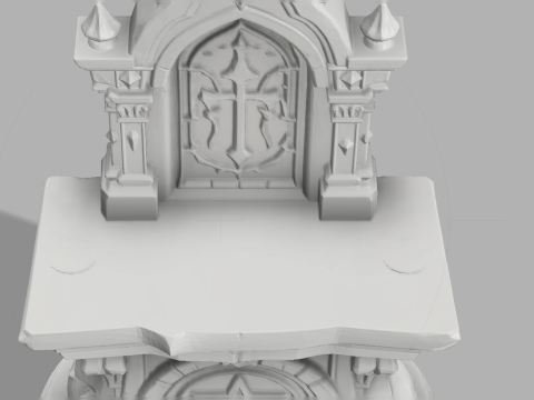 Mini Gothic Altar with Candles - Fantasy Halloween Prop 3D 프린트 모델