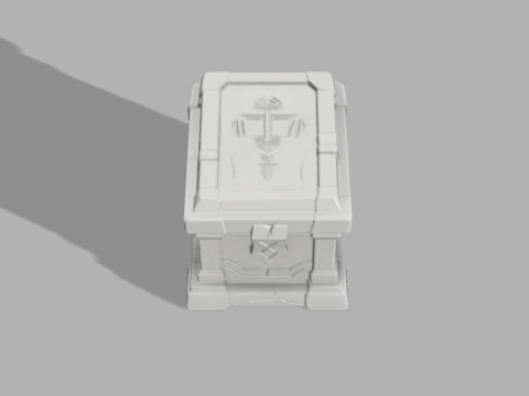 Cursed Tombstone Box - Gothic Halloween Container 3D 打印模型