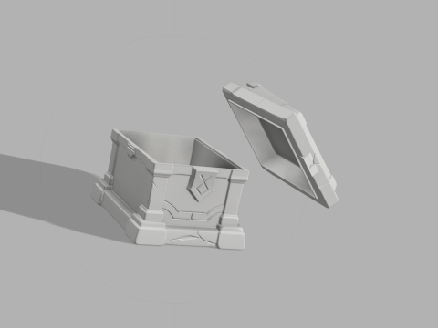 Cursed Tombstone Box - Gothic Halloween Container 3D 打印模型