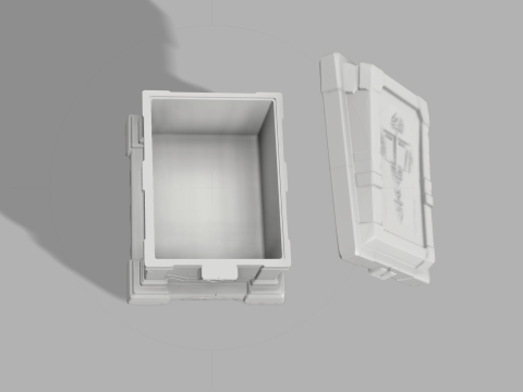 Cursed Tombstone Box - Gothic Halloween Container 3D 打印模型