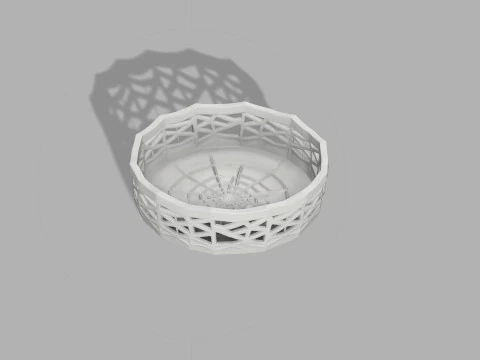 Spider Web Bowl - Halloween Candy Dish 3D Print Model