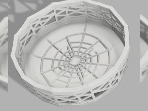 Spider Web Bowl - Halloween Candy Dish 3D 打印模型