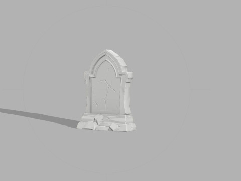 Gothic Tombstone - Halloween Grave Prop 3D Print Model