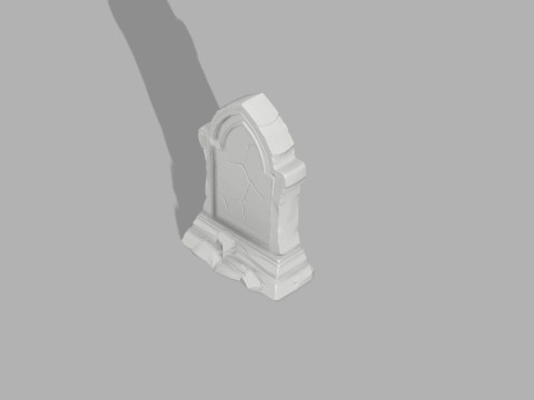 Gothic Tombstone - Halloween Grave Prop 3D Print Model
