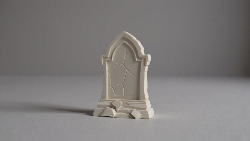 Gothic Tombstone - Halloween Grave Prop 3D Print Model .c4d .max .obj .3ds .fbx .stl .blend 