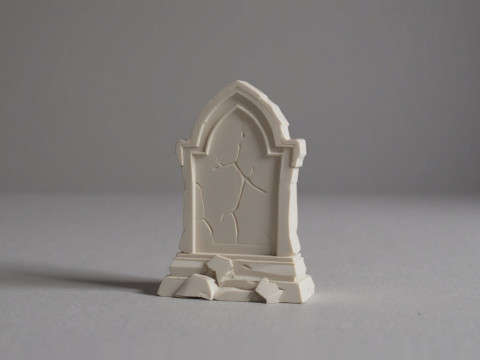 Gothic Tombstone - Halloween Grave Prop 3D 프린트 모델