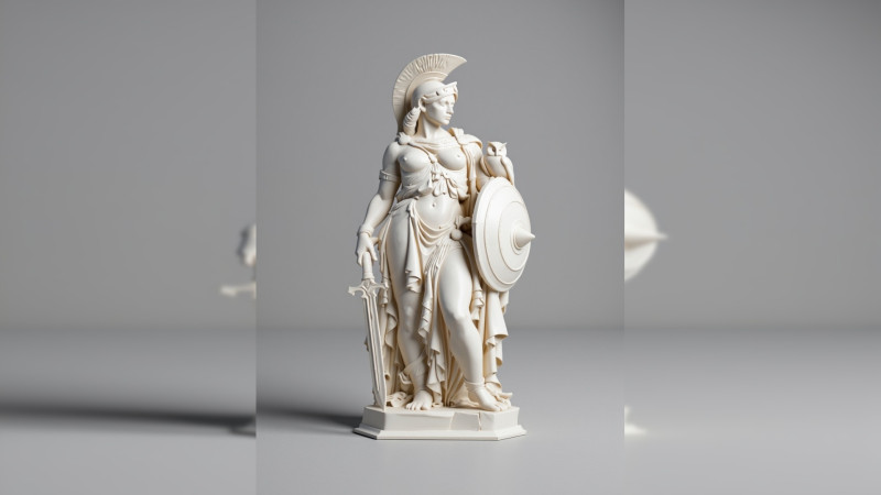 Athena - Warrior Goddess Modello di stampa 3D .c4d .max .obj .3ds .fbx .stl .blend 