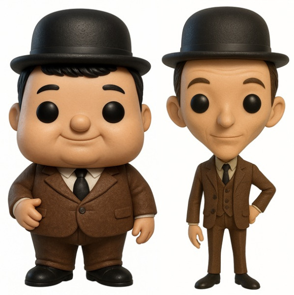 Funko - Laurel and Hardy Printable Doll Pack 3D Print Model .c4d .max .obj .3ds .fbx .stl .blend