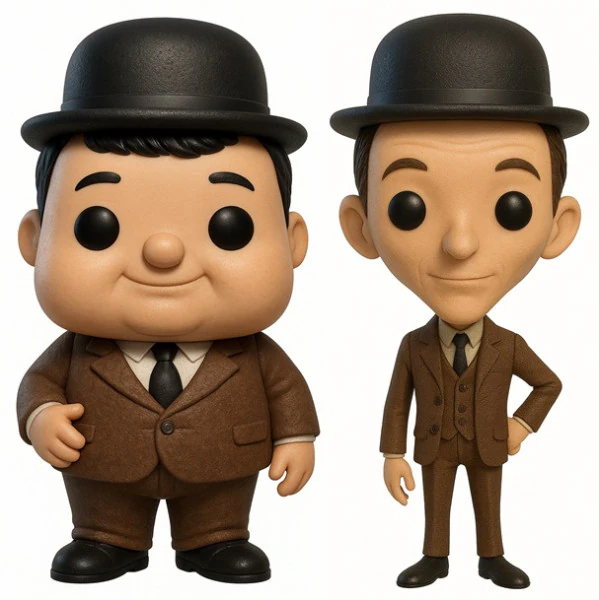 Funko — zestaw lalek Laurel i Hardy do wydrukowania Model do druku 3D .c4d .max .obj .3ds .fbx .stl .blend