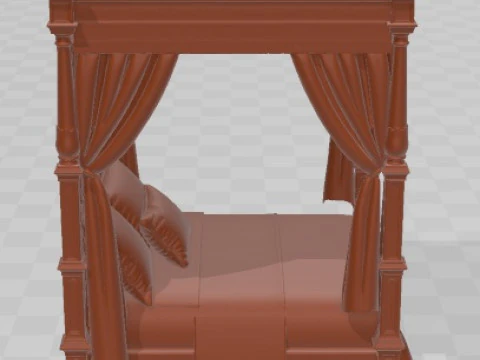 Bed - Medieval 1 Printable 3D Print Model