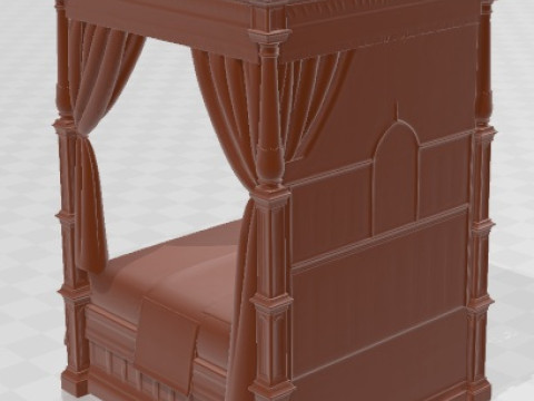 Bed - Medieval 1 Printable 3D printmodel
