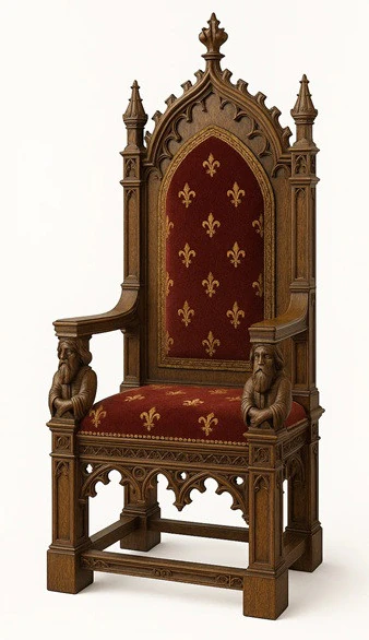 Chair - Medieval 1 Printable 3D Print Model .c4d .max .obj .3ds .fbx .stl .blend 