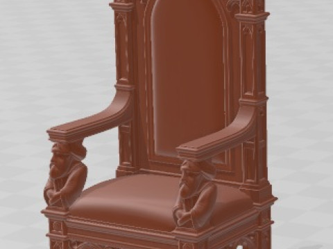 Chair - Medieval 1 Printable Model Cetak 3D