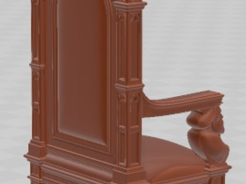 Chair - Medieval 1 Printable Model Cetak 3D