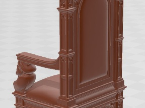 Chair - Medieval 1 Printable Model Cetak 3D