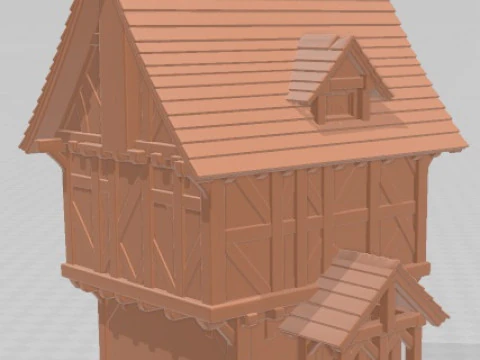 House - Medieval 1 Printable 3D Print Model