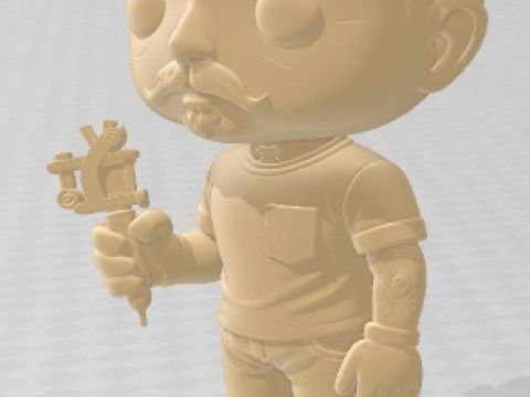 Funko - Tattoo Artist Printable Doll Modello di stampa 3D
