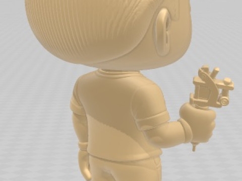 Funko - Tattoo Artist Printable Doll Modello di stampa 3D