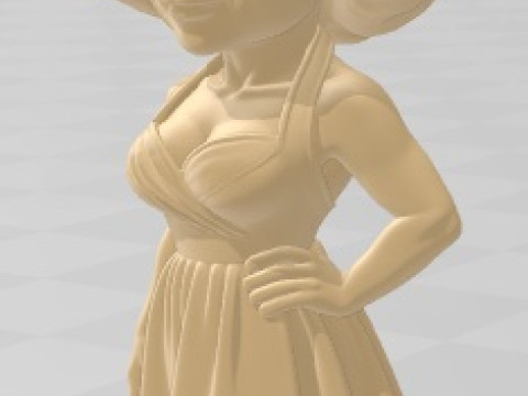 Elizabeth Taylor - Cartoon Doll Printable Modello di stampa 3D