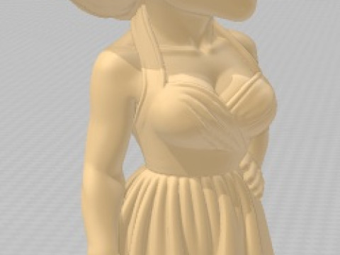 Elizabeth Taylor - Cartoon Doll Printable Modello di stampa 3D