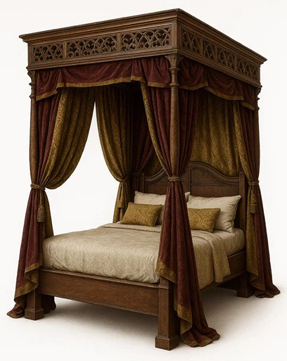 Bed - Medieval 2 Printable 3D Print Model .c4d .max .obj .3ds .fbx .stl .blend 