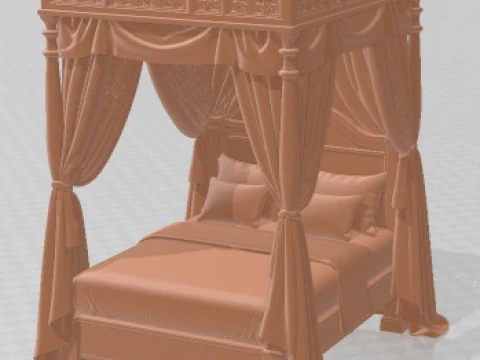 Bed - Medieval 2 Printable 3D Print Model