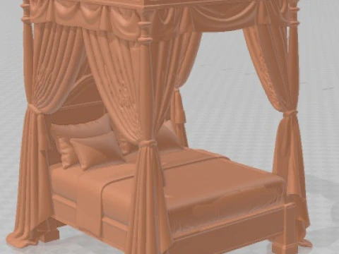 Bed - Medieval 2 Printable 3D Print Model