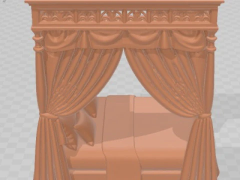 Bed - Medieval 2 Printable 3D Print Model