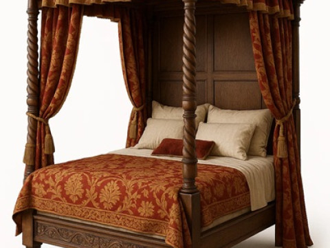 Bed - Medieval 3 Printable Model Cetak 3D